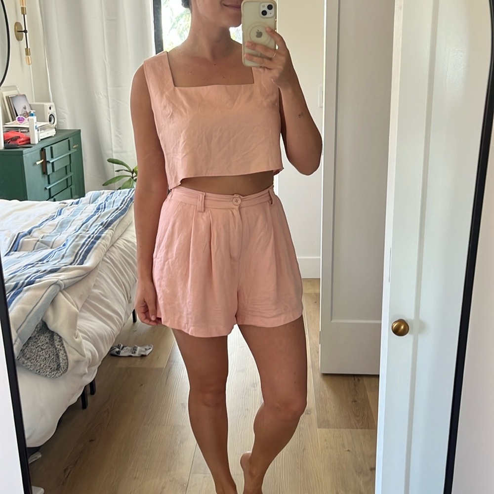 “Think Pink” top and shorts set